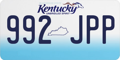 KY license plate 992JPP