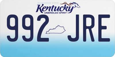 KY license plate 992JRE