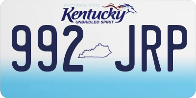 KY license plate 992JRP