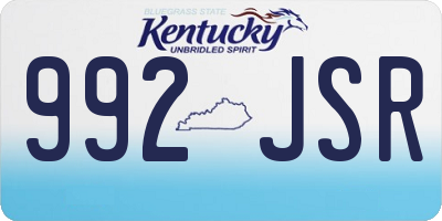 KY license plate 992JSR
