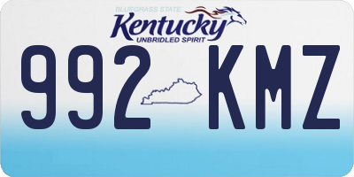 KY license plate 992KMZ