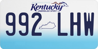 KY license plate 992LHW