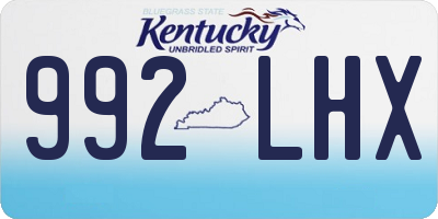KY license plate 992LHX