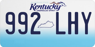 KY license plate 992LHY