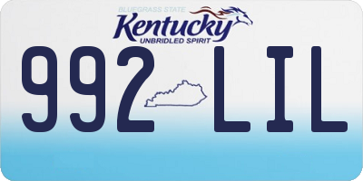 KY license plate 992LIL