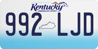 KY license plate 992LJD