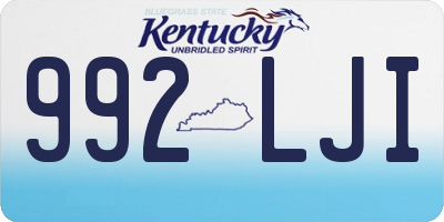 KY license plate 992LJI