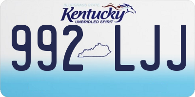 KY license plate 992LJJ