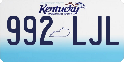 KY license plate 992LJL