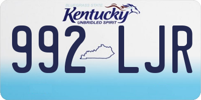KY license plate 992LJR