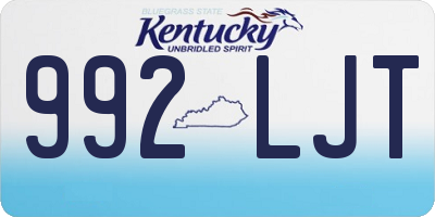KY license plate 992LJT