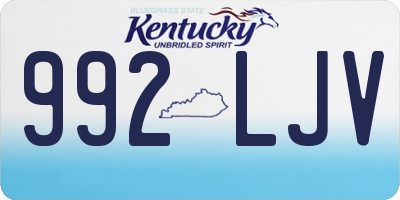 KY license plate 992LJV
