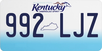 KY license plate 992LJZ