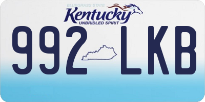 KY license plate 992LKB