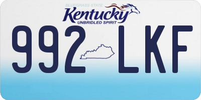 KY license plate 992LKF