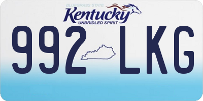 KY license plate 992LKG
