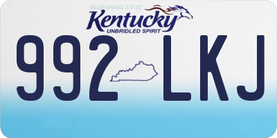 KY license plate 992LKJ