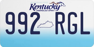 KY license plate 992RGL