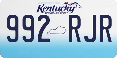 KY license plate 992RJR
