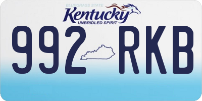 KY license plate 992RKB