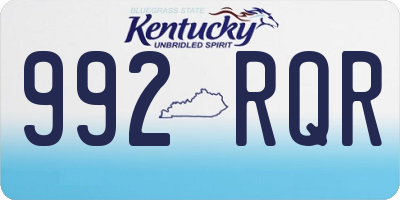 KY license plate 992RQR