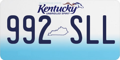 KY license plate 992SLL