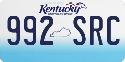 KY license plate 992SRC