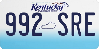 KY license plate 992SRE