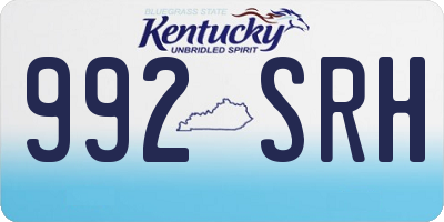 KY license plate 992SRH
