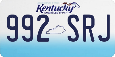 KY license plate 992SRJ