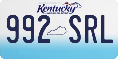 KY license plate 992SRL