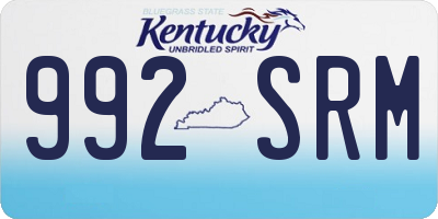 KY license plate 992SRM
