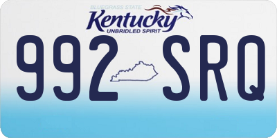 KY license plate 992SRQ