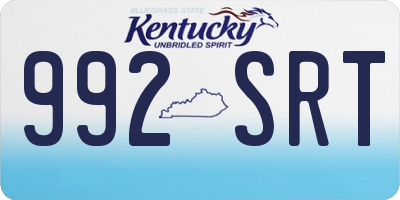 KY license plate 992SRT