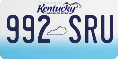 KY license plate 992SRU