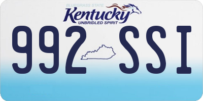 KY license plate 992SSI