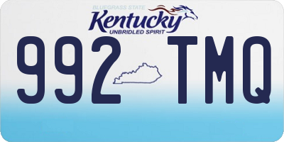 KY license plate 992TMQ