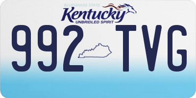 KY license plate 992TVG
