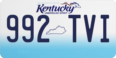 KY license plate 992TVI