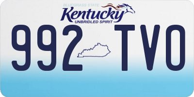 KY license plate 992TVO
