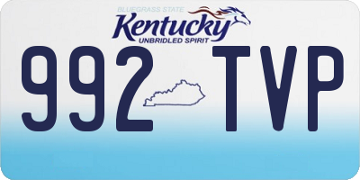 KY license plate 992TVP