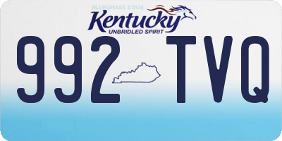 KY license plate 992TVQ