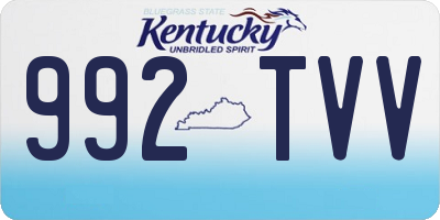 KY license plate 992TVV