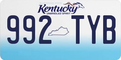 KY license plate 992TYB