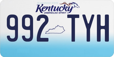 KY license plate 992TYH