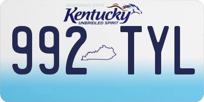 KY license plate 992TYL