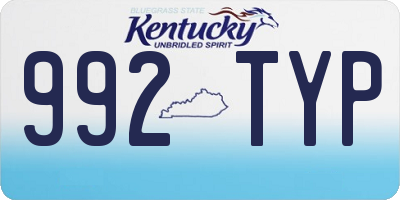 KY license plate 992TYP