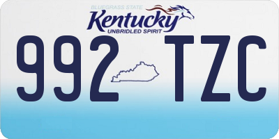 KY license plate 992TZC