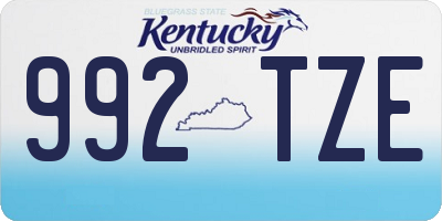 KY license plate 992TZE