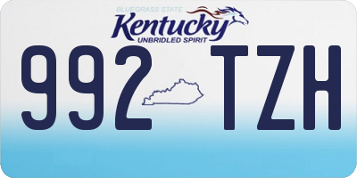 KY license plate 992TZH